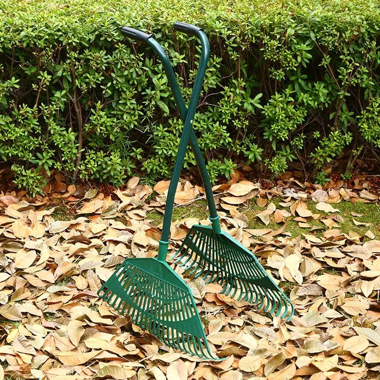 Agarrador de hojas de mango largo resistente, recoge hojas y recortes de césped sin esfuerzo, ideal para limpieza de jardines y mantenimiento de patios