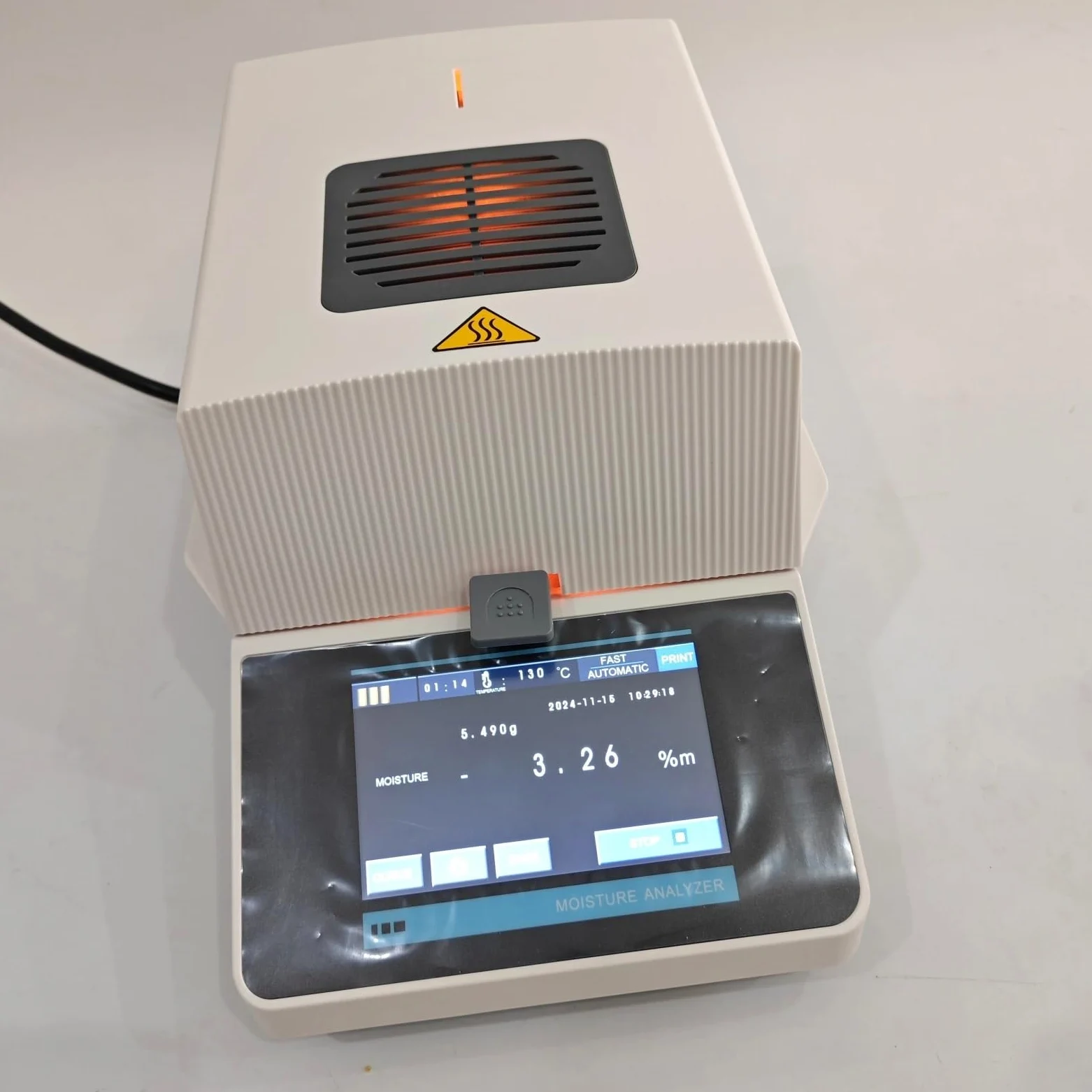 Medidor de Humedad, Medidor de humedad con calefacción halógena automática, analizador, probador de té, cereales, piensos, maíz, alimentos y plástico(110g/0.01g)