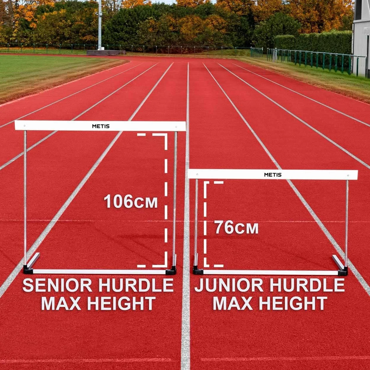 FORZA METIS Vallas de aleación Ajustables para Atletismo - Alturas IAAF Varios Tamaños