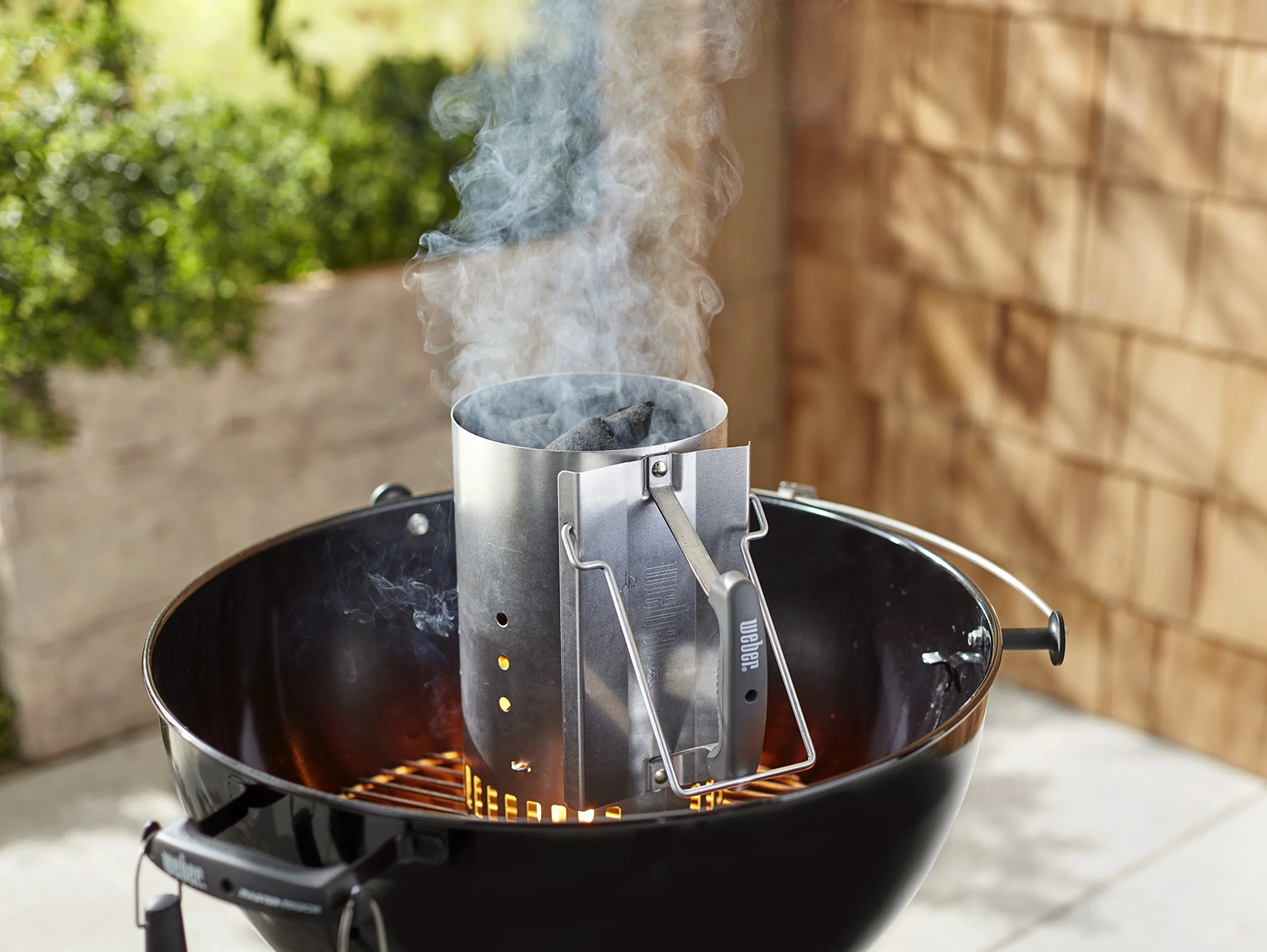 Weber 17631 - Set Chimenea 2 kg de Briquetas + 6 Pastillas de Encendido Blancas, Acero Inoxidable