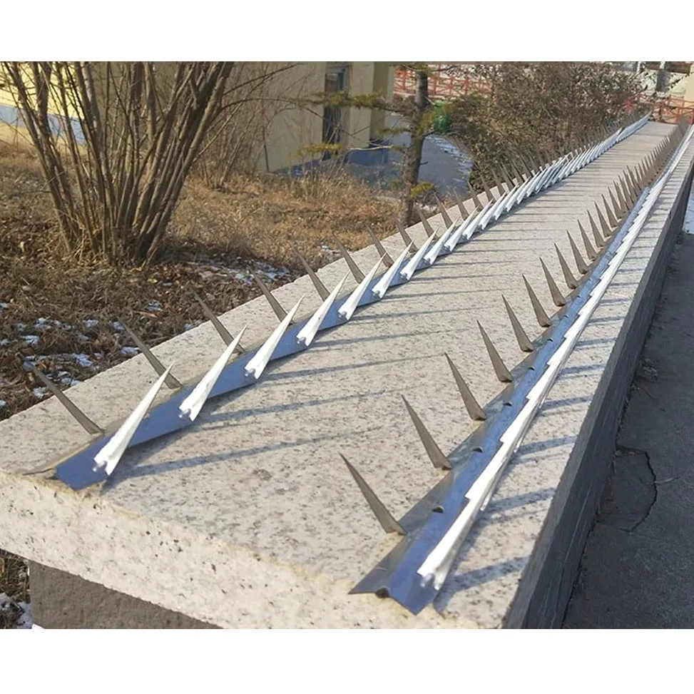 Pinchos de pared para exteriores, pinchos de paloma, pinchos de metal, alambre de púas, tiras antirrobo para barandilla de techo, picos de valla de seguridad