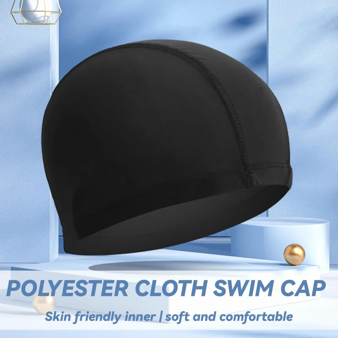 Gorro de natación suave unisex para pelo largo hombres piscina flexible ligero