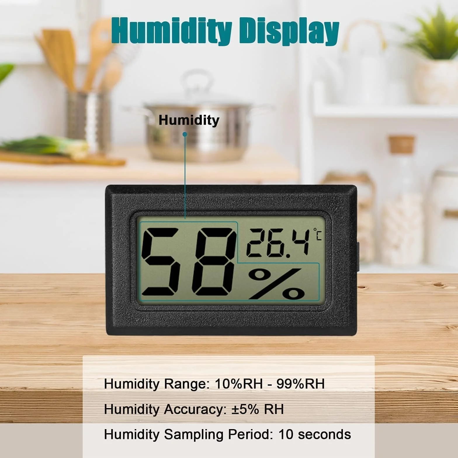 EEEKit Pack de 8 Mini Termómetros Higrómetros Digitales, Monitor de Humedad y Temperatura Ambiente Interior para el Hogar, Celsius