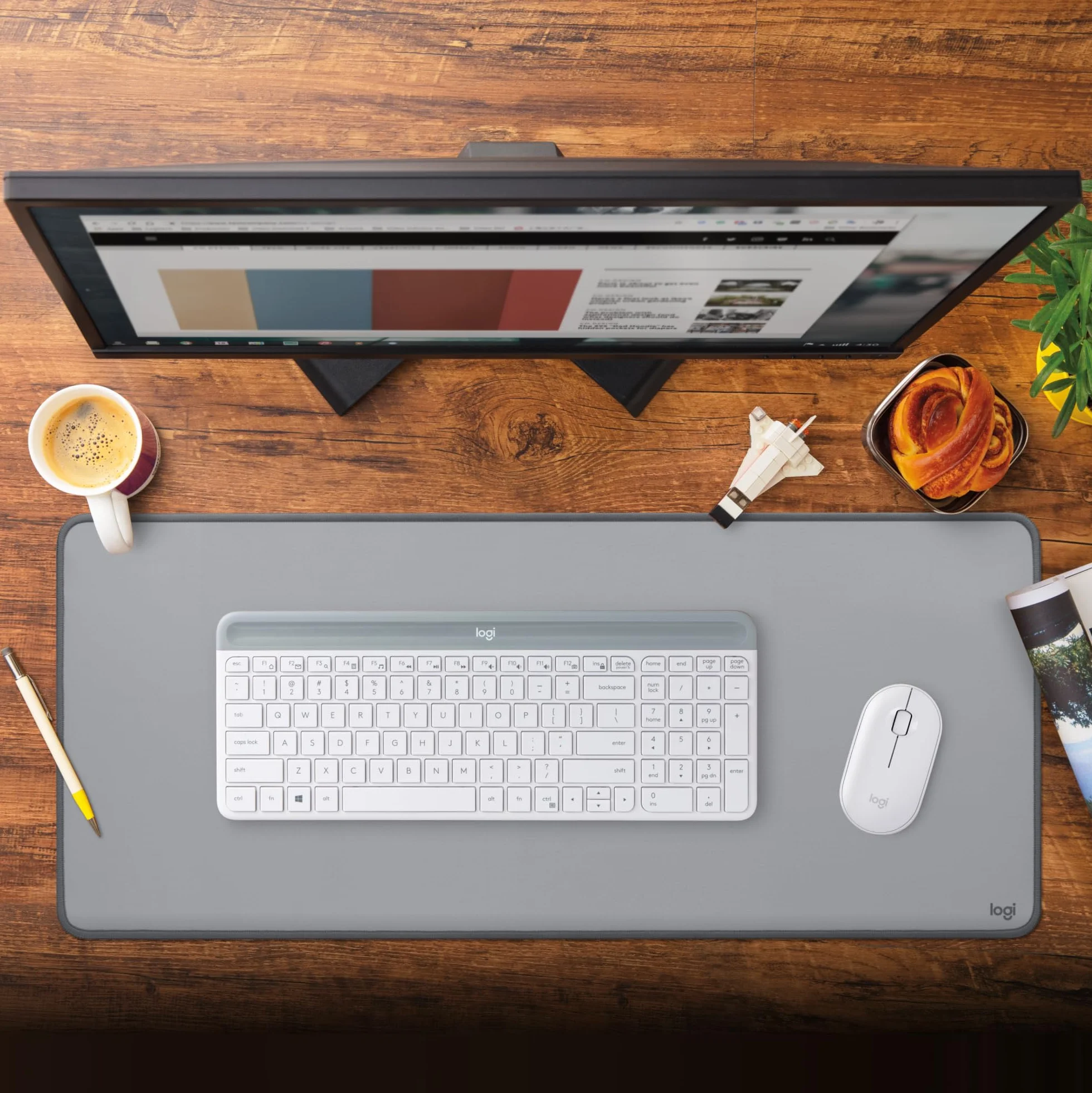 Logitech Studio Series Alfombrilla de Ratón Grande Gris