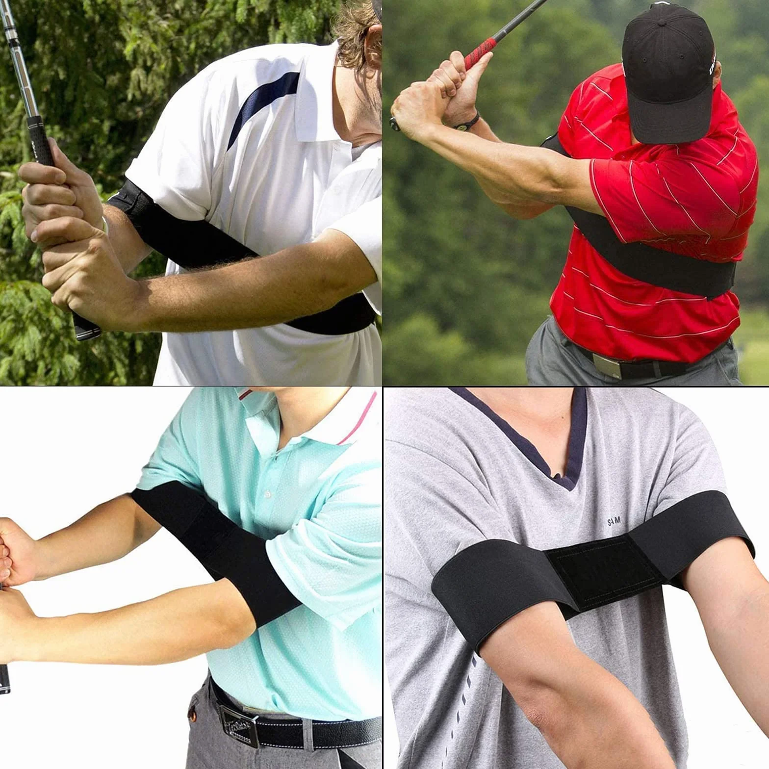 Bandas Brazo Entrenamiento Swing Golf, Corrector Postura, Bandas Elásticas para Swing de Golf, Adecuado Principiantes, Mejorar Postura Swing