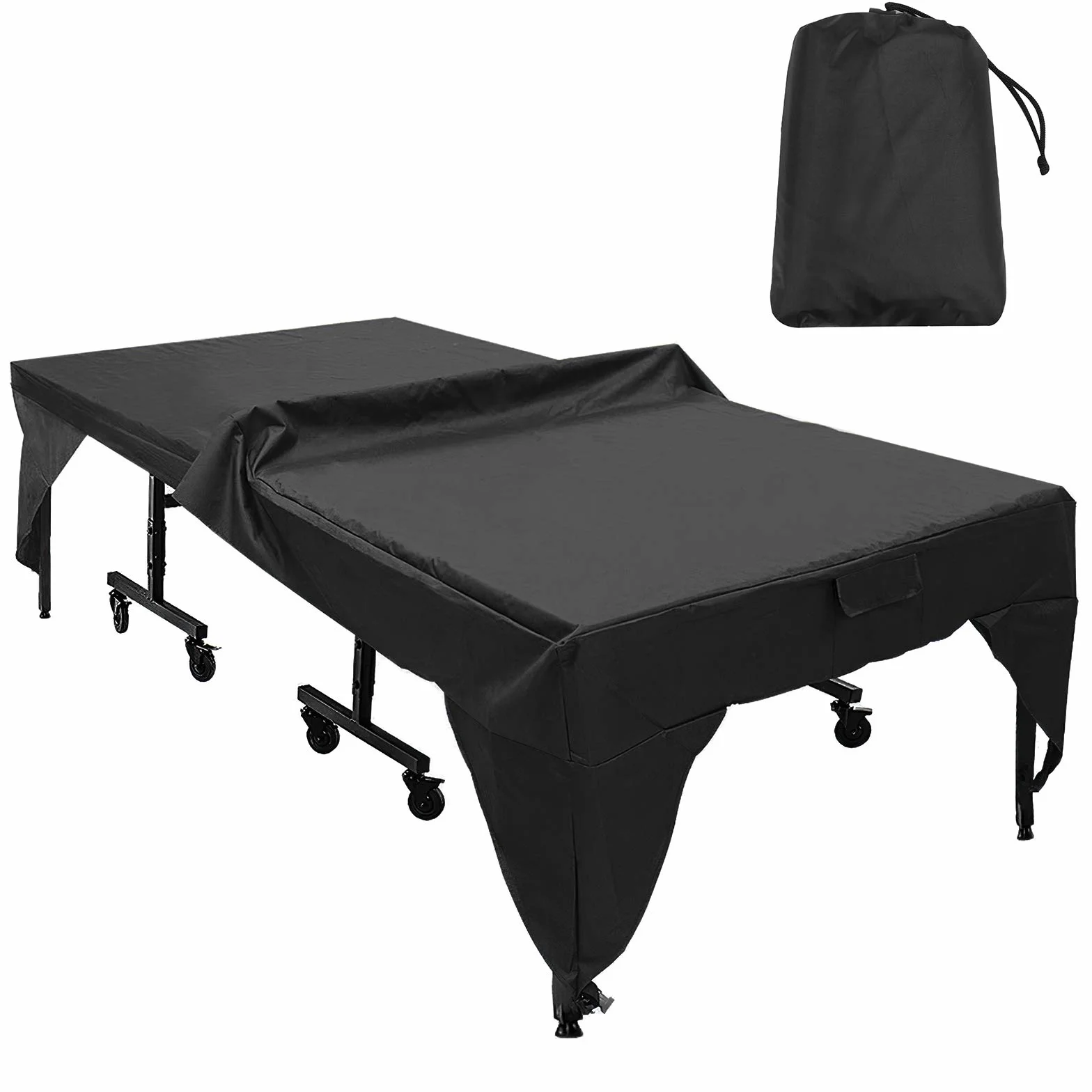 SOONHUA Cubierta de Mesa de Tenis de Mesa Impermeable Oxford 280x153x73cm Negro
