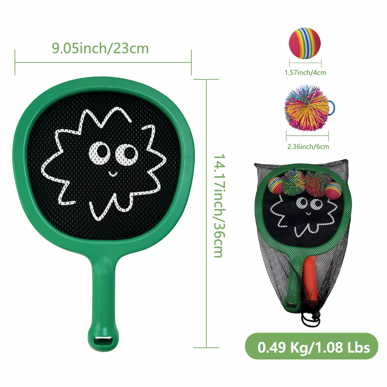 Raquetas Tenis Niños, Raquetas Badminton Niños, Raqueta Ligera 130 g 14 Pulgadas Infantiles Principiantes, Pala Padel Niño, Raquetas Playa
