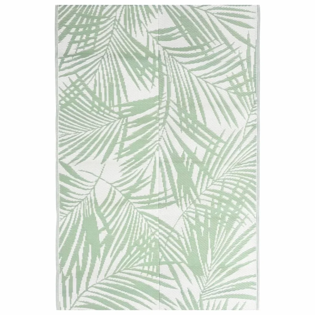 vidaXL Alfombra de Exterior Jardín Patio Terraza Balcón Salón Sala de Estar Piscina Decoración Adorno Alfombrilla Suelo PP Verde 190x290 cm