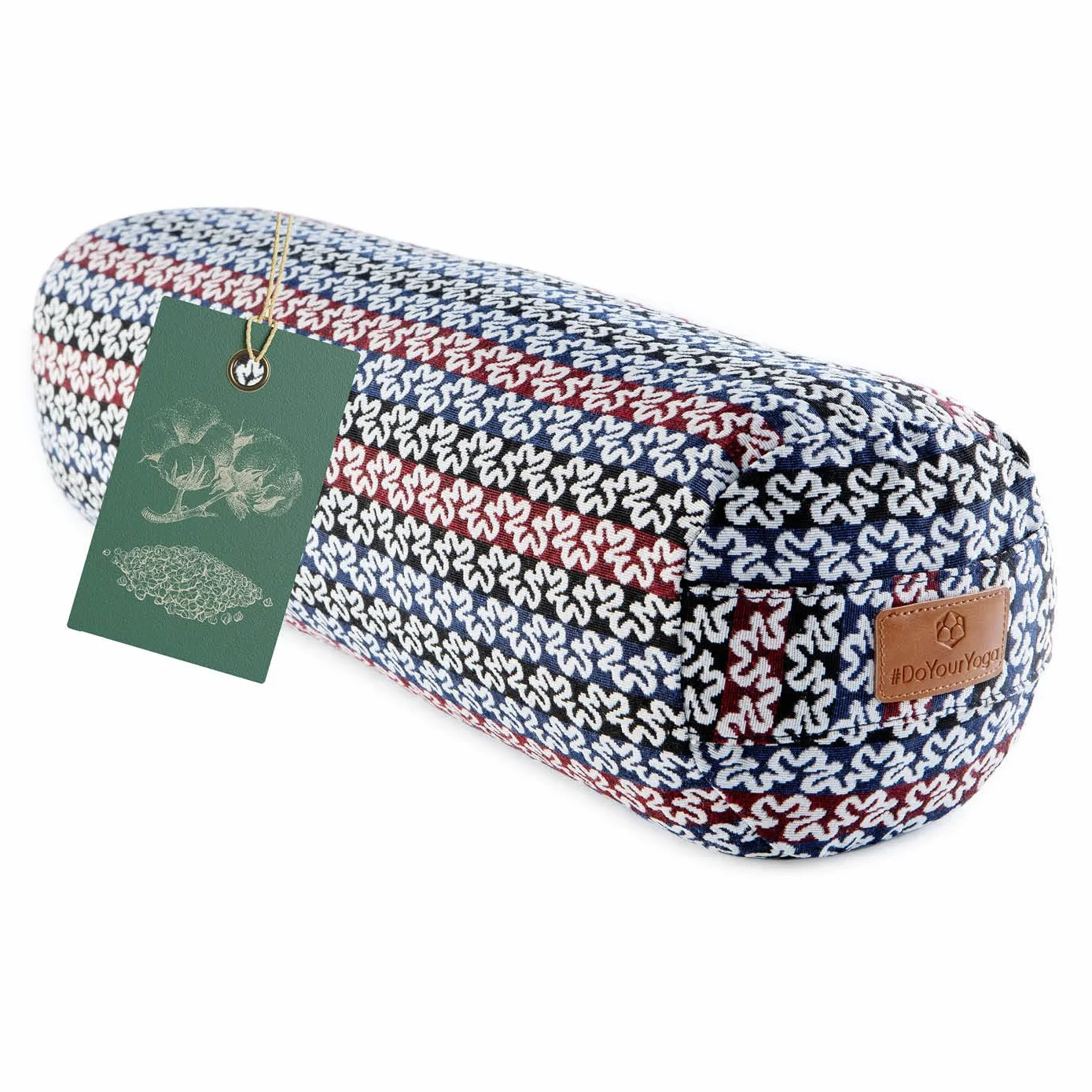 Bolster Yoga Rodillo Krishna Yin Yoga 68 x 22 cm Relleno Espelta Orgánica Cubierta Algodón Lavable Cojín Zafu Yoga Rodilla Rulo Pilates