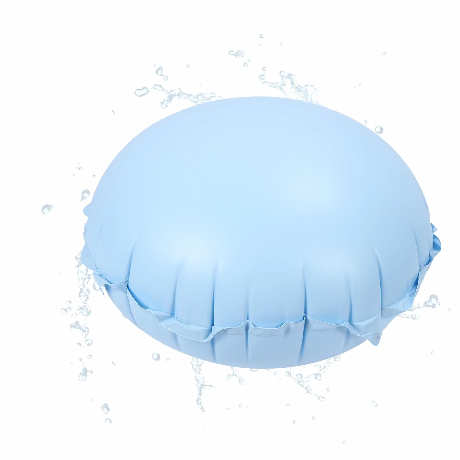 Cojín de invierno grueso de PVC para piscina, tamaño XXL, 120 x 120 cm, impermeable, forma redonda, almohada de aire para piscina, accesorios inflables con válvula de seguridad