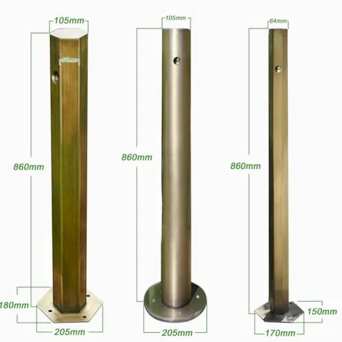 Soporte de manguera independiente de acero inoxidable, columna de agua vertical de jardín y poste de grifo anticongelación para patio, granja y jardín, soporte para grifo J