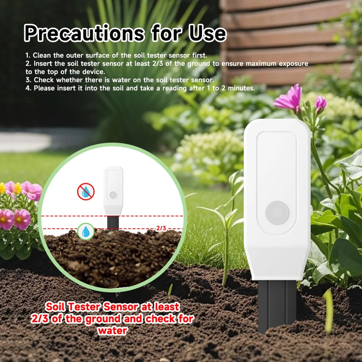 Medidor de humedad del suelo WiFi Smart Life Alexa Sensor inteligente higrómetro para plantas