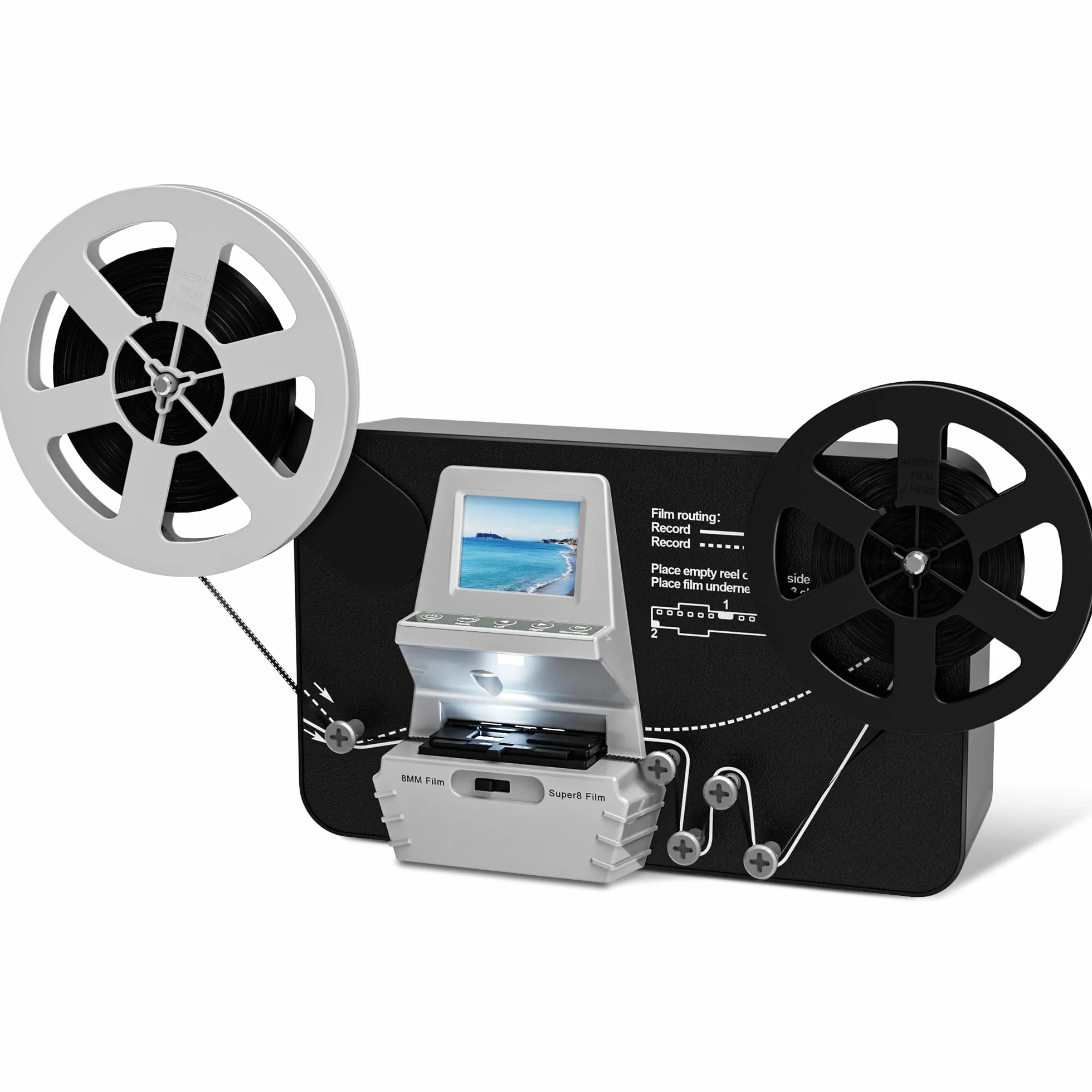 Escáner de película 8/8 mm convertidor digital 1080P 2,4" LCD 32 GB SD