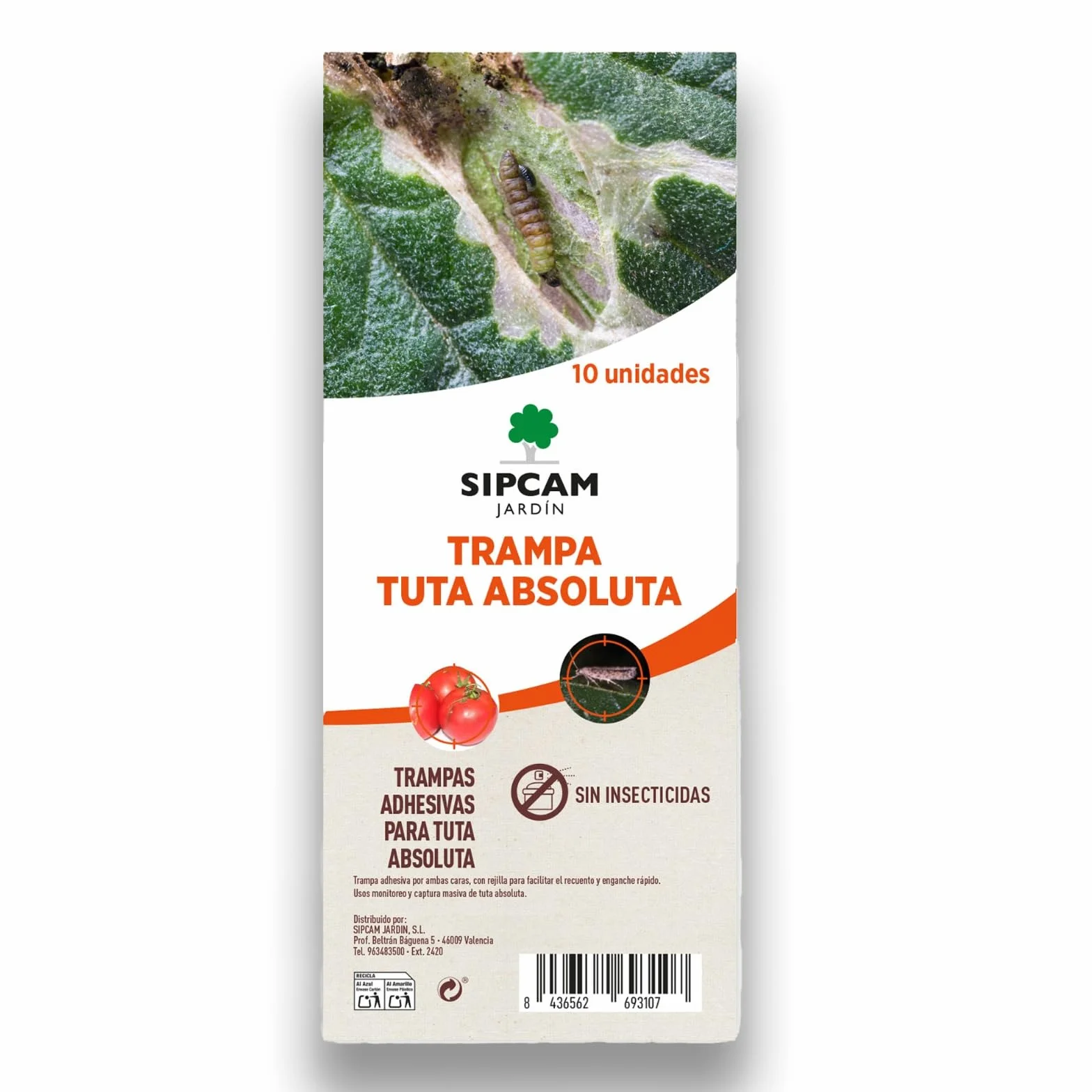 Trampas Tuta Absoluta (10 Unidades) para Tomates, Pimientos, Berenjenas y Otros Cultivos de Huerto Muy EFECTIVAS | Sin Insecticidas, Sin Químicos y Ecológicas | Trampas Cromáticas