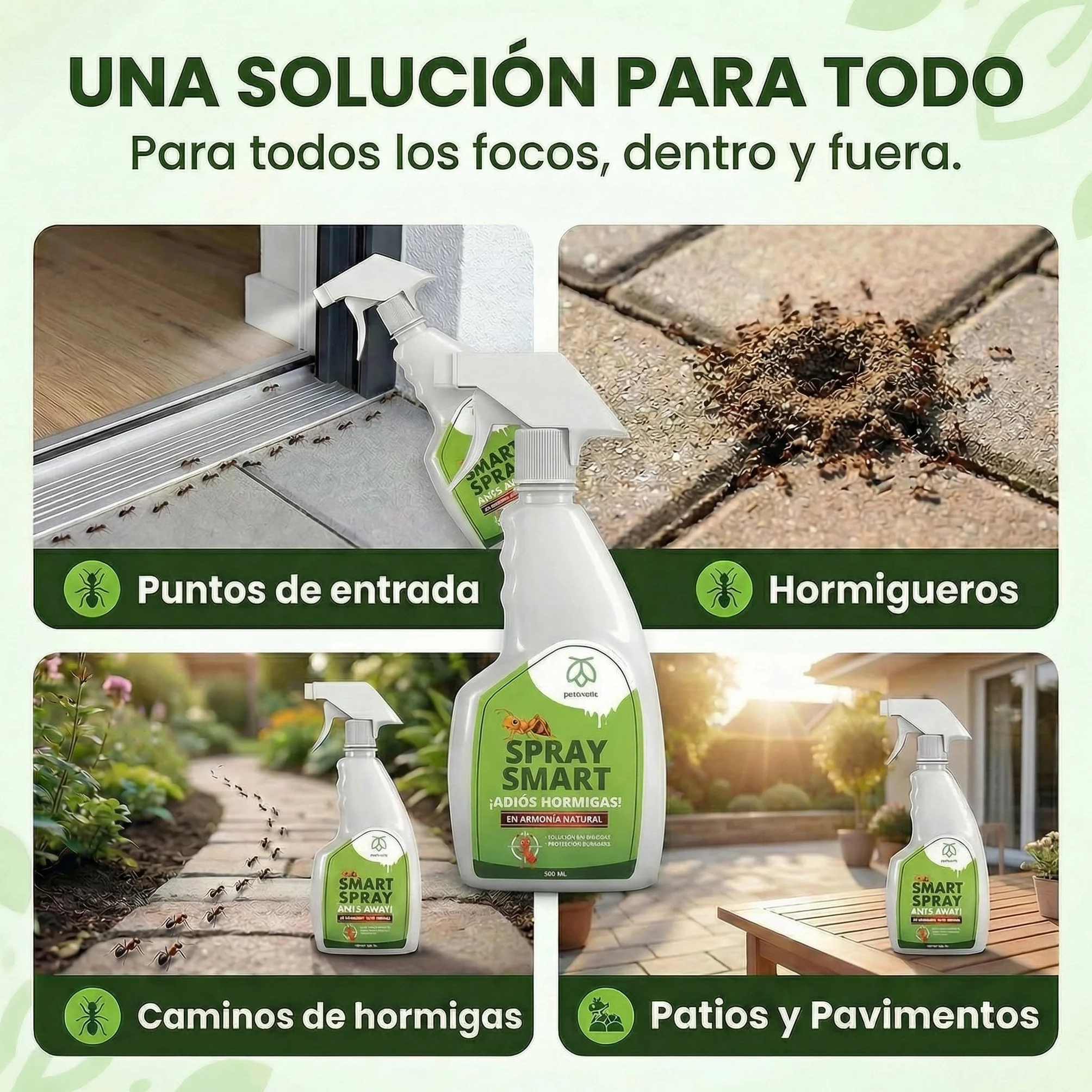 Pestmatic® Spray Antihormigas | Anti Hormigas Interior de Casa y Antihormigas Exterior | Repelente Hormigas Apto Mascotas | Barrera Líquida que Lava y Elimina Físicamente sin Insecticida ni Veneno