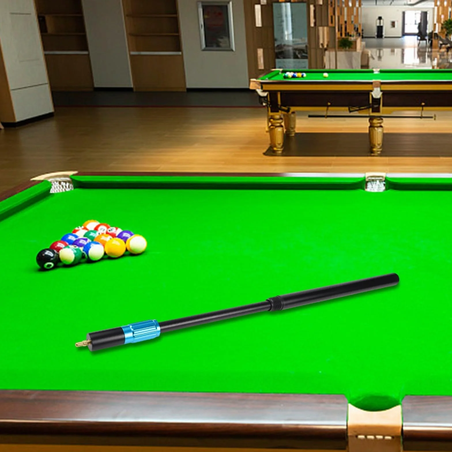 Extensión telescópica de taco de billar, aleación de aluminio ajustable 31/67 cm para snooker