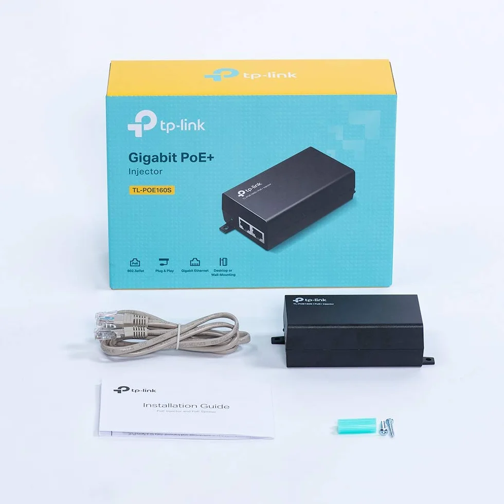 TP-Link TL-POE160S Inyector PoE+ 30W IEEE 802.3at/AF 2 Puertos Gigabit