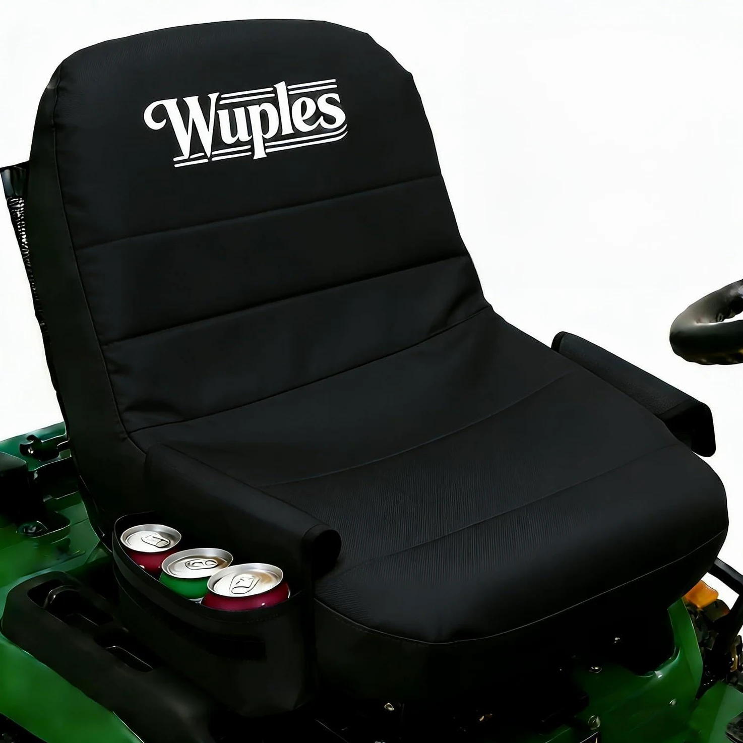 Funda de Asiento de Tractor de césped Compatible con John Deere, Cub Cadet, Kubota, Craftsman, Impermeable, 600D, Universal, Funda de Asiento Acolchada con Bolsillos para Bebidas, se Adapta a