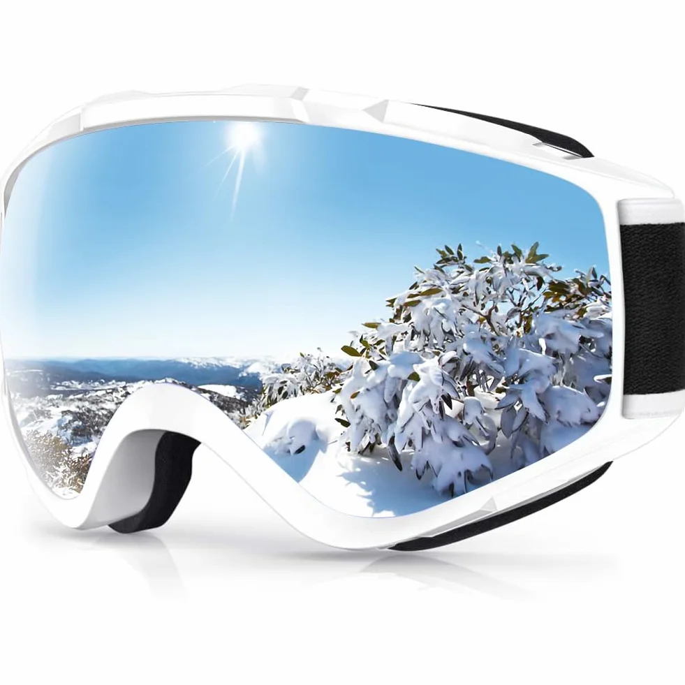 Findway Gafas de Esquí Máscara Snowboard Nieve Espejo OTG Casco Anti Niebla Protección UV