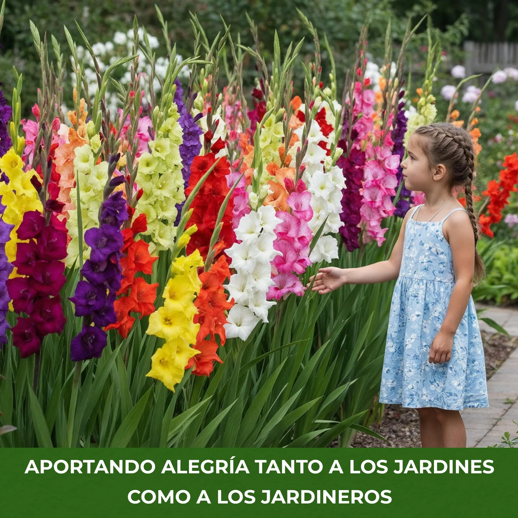 Gladiolos Bulbos Budget Mix - 50 Bulbos de Flores Exterior - Plantas Naturales Exterior de Holanda - No Resistente - Decoracion Jardin, Macetas y Balcón - Sin Semillas, No Artificiales