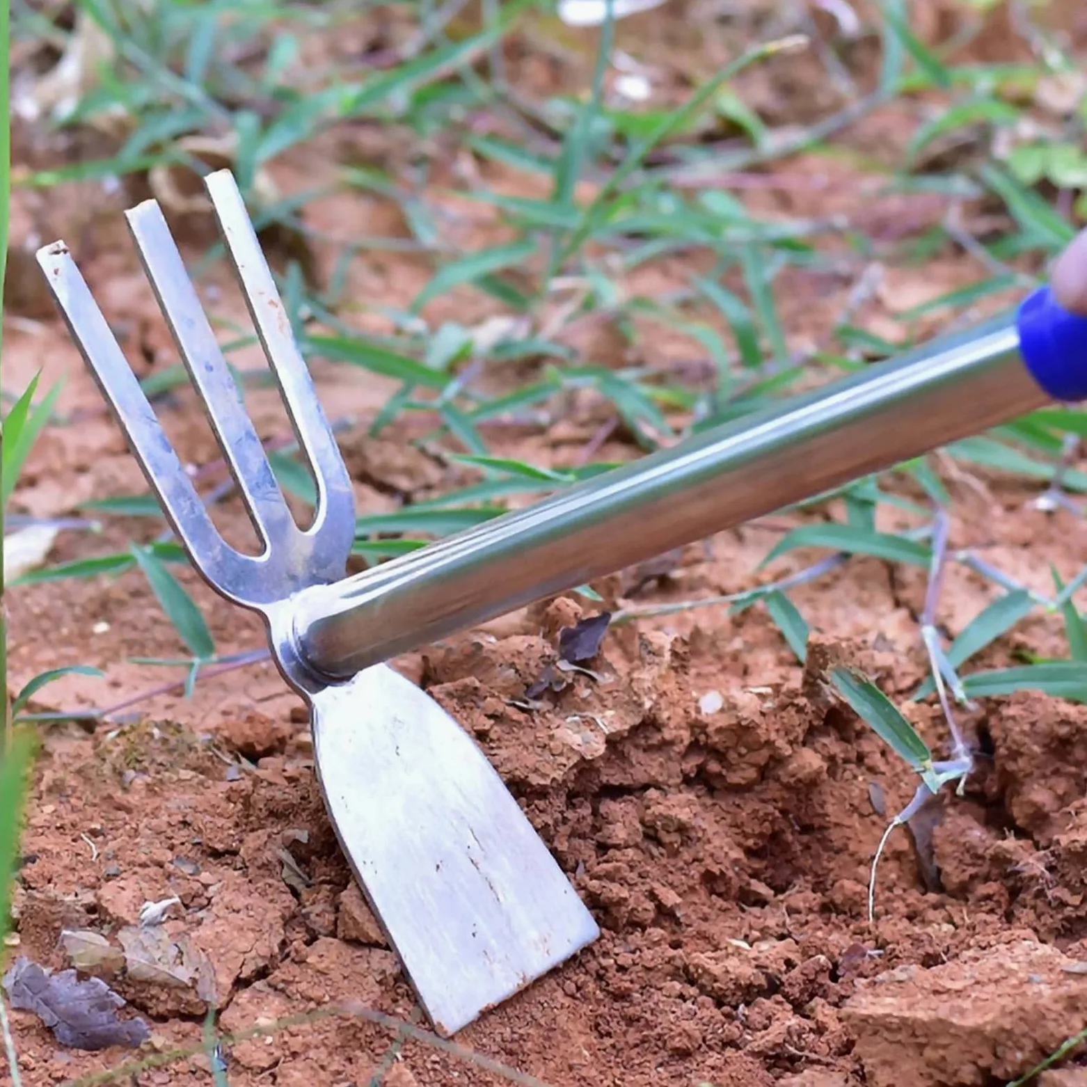 Happyyami Azada De Jardinería Azada De Siembra Azadón Herramientas Manuales De Jardinería Combo De Pala con Ergonómico Azada De Jardín Cultivador Trabaja Caucho Clásico Azada De Deshierbe