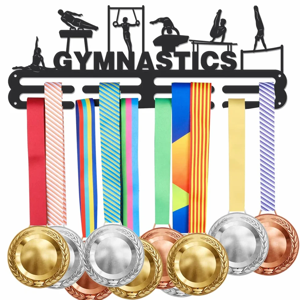 SUPERDANT Gancho para medallas de Gimnasia Masculina, Hierro, para más de 40 medallas, Colgar en la Pared