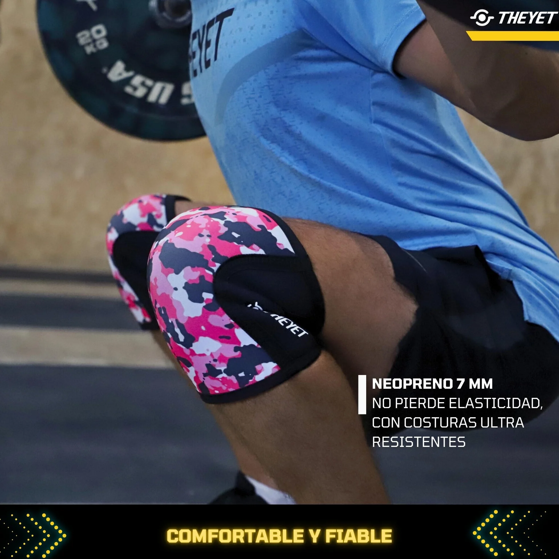 Rodilleras Crossfit Fitness 7mm Neopreno Compresión Soporte Protecciones Deportivas Halterofilia Gym Powerlifting Knee Wraps