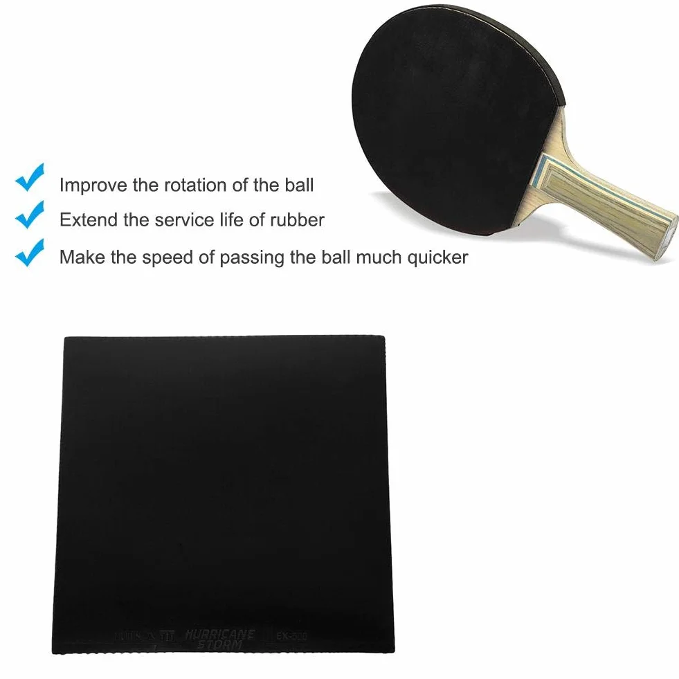 MAGT Raqueta de Tenis de Mesa Ping Pong Rubber Negro