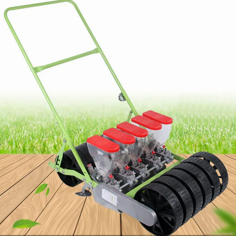 Sembradora de jardín, sembradora de jardín de precisión de Metal, sembradora de 5 hileras simultáneas, cultivador de jardín y rotavator, sembradora de Cultivos en hileras, esparcidor Manual de césped