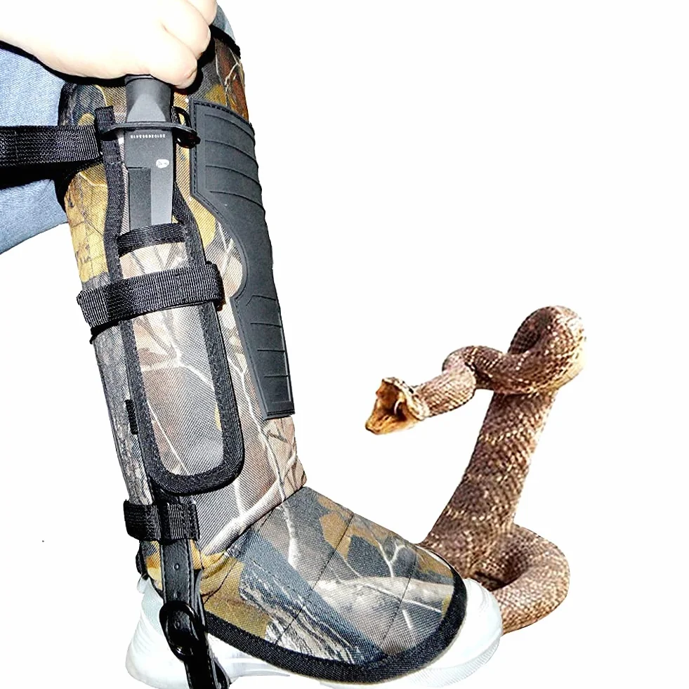 Polainas antimordeduras de serpiente para pierna, protección contra pinchazos, caza y senderismo