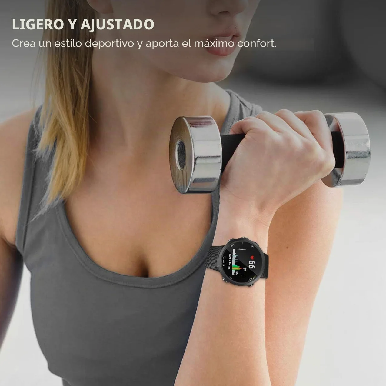 Correa de silicona para Garmin Forerunner 45, reemplazo ajustable