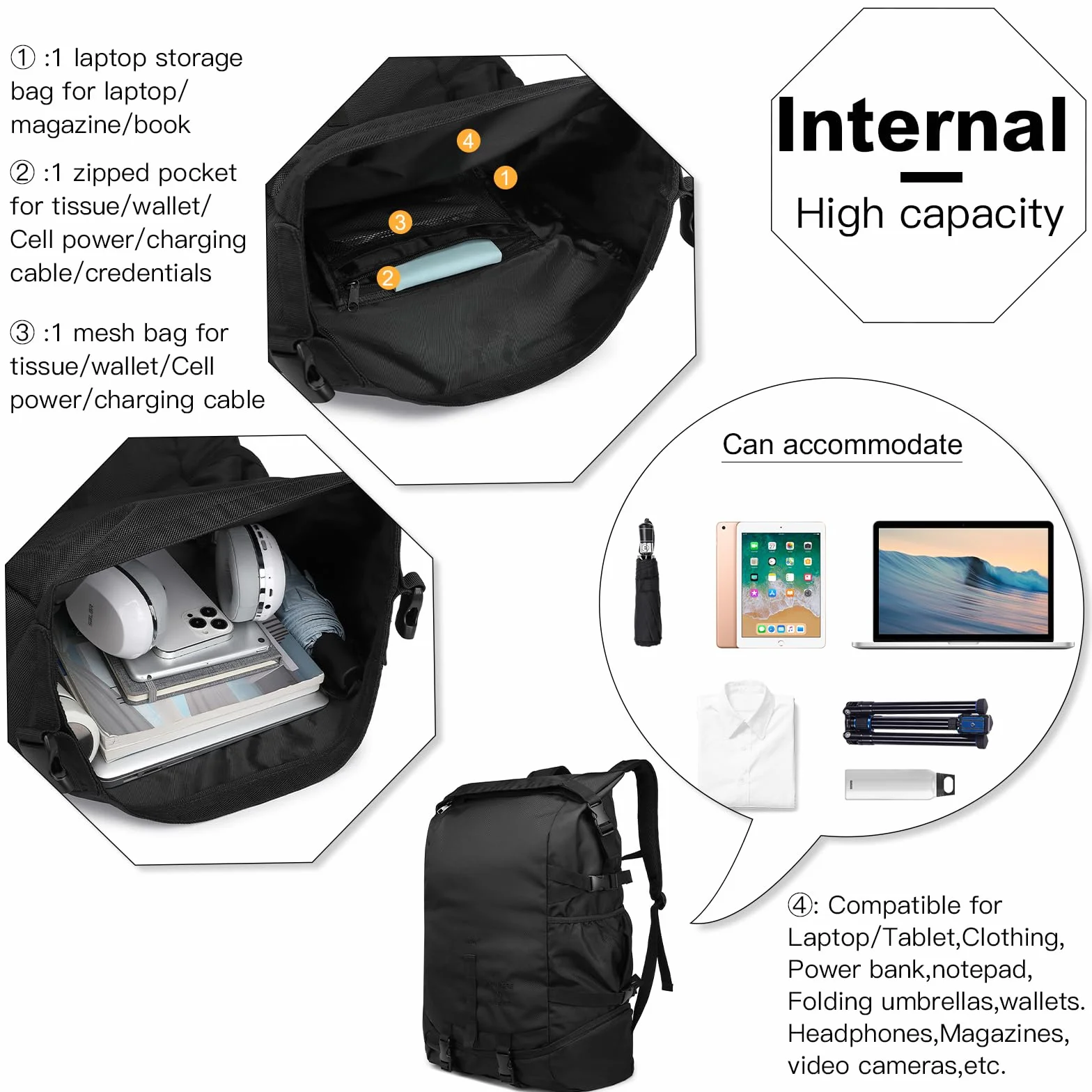 Kono Mochila Deportiva para Baloncesto Bolsa Portátil con Cuerda Negro