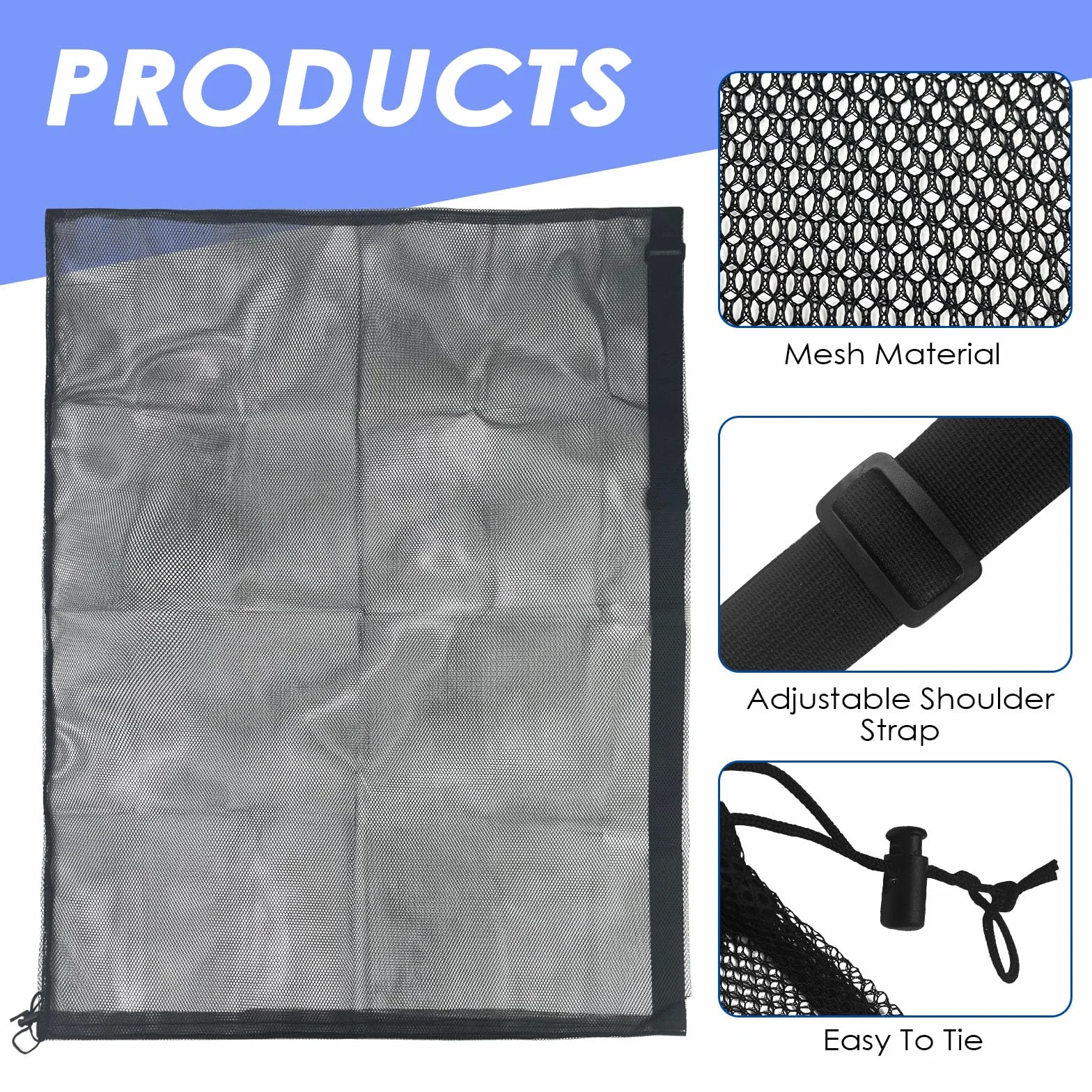MeoZynxadril Bolsa de Malla Deportiva 79 x 100 cm para Baloncesto Fútbol Voleibol