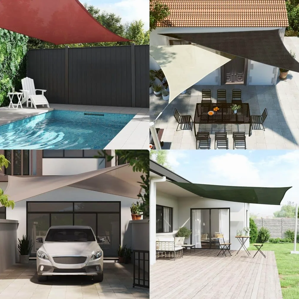Genérico Toldo de Vela HDPE Negro 160 g/m² 4x7 m,Casa y jardín,Jardín,Artículos de Exterior,Sombrillas-311740