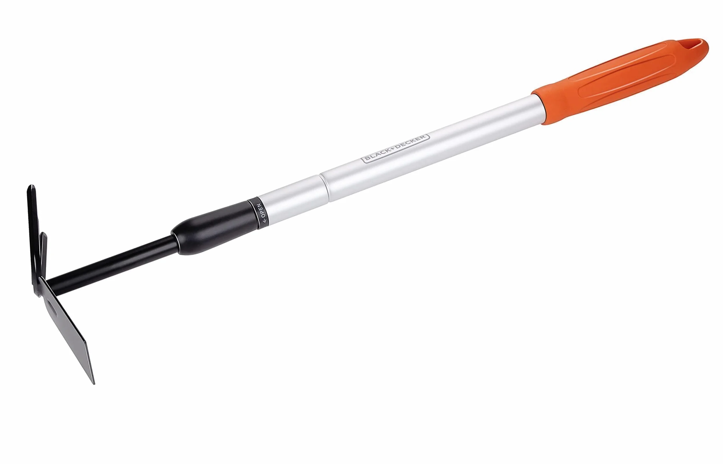 Black+Decker Cultivador, Azada y Azadón, Longitud Regulable 66-101 cm, Cultivar y Desherbar, Cabezal de Acero al Carbono
