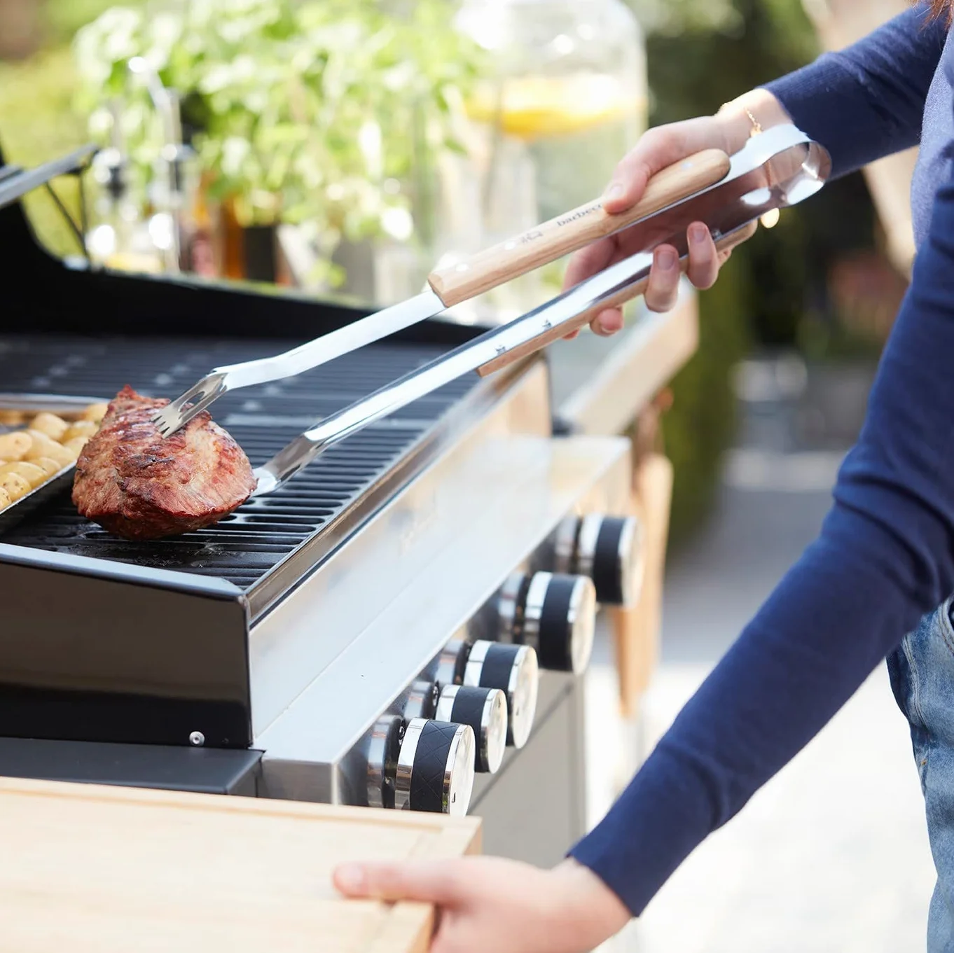 Barbecook BC-ACC-7094, Juego de cubiertos para parrilla con espátula