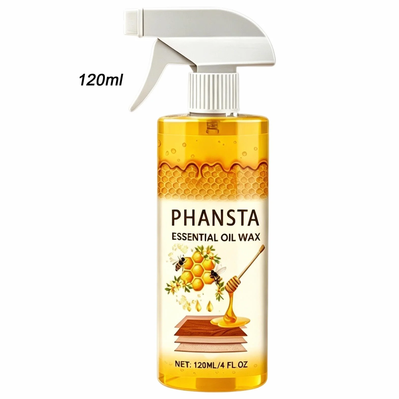 Pulidor De Madera Con De Abejas - Spray Natural Para El Cuidado De Muebles, Limpiador No Graso De 120 Ml, Restaurador De Brillo | Protección De Madera Para El Uso En Hogar Del Mant