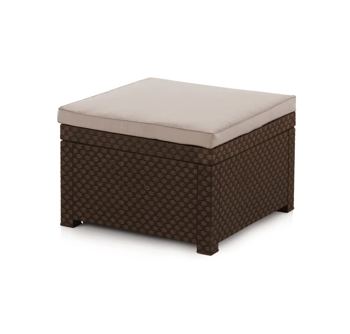 SP Berner Shaf Diva Puff Exterior para Muebles de Jardin Taburete Bajo Fabricado en España Materiales Reciclados Wengué