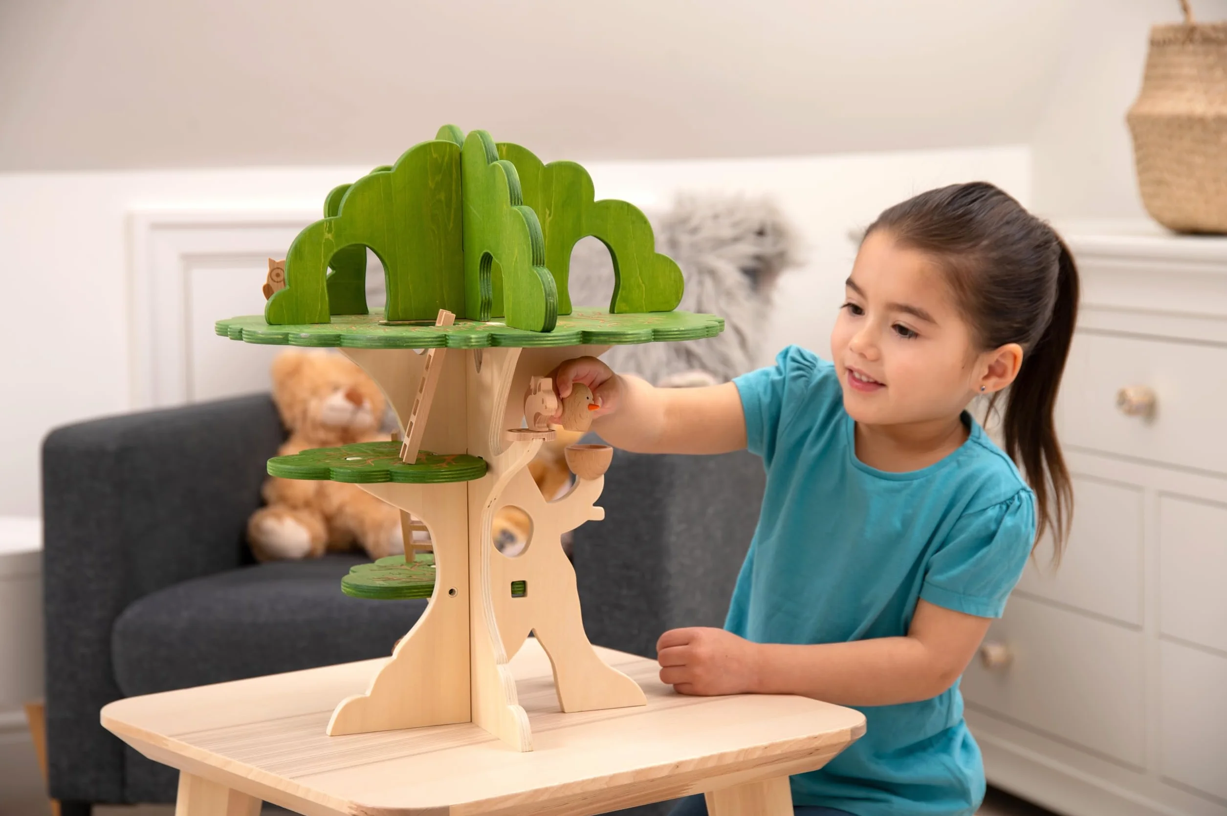 Tickit 74059 Woodland Trail Tree House – Wooden Treehouse – Playhouse – Small World Play