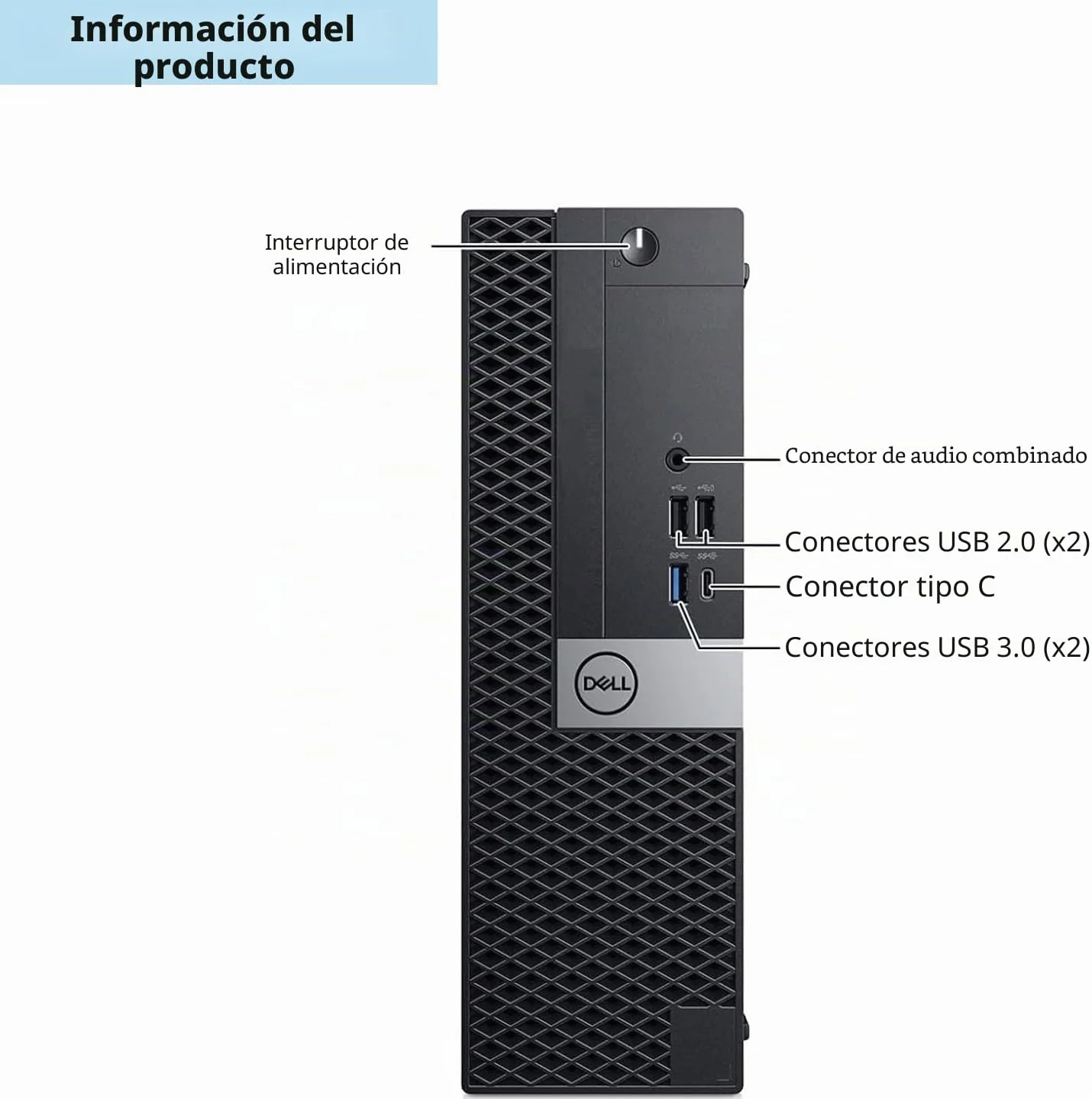 Dell Optiplex 7050 SFF Ordenador de sobremesa Intel Core i5-6500 16 GB RAM SSD 256 GB WiFi Bluetooth Windows 11 Pro