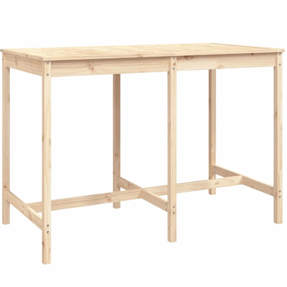 vidaXL Set de Mesa y taburetes Altos jardín 7 pzas Madera Maciza Pino, Juego de Bar para jardín, Muebles de Pub, Muebles de jardín, Muebles de Bar