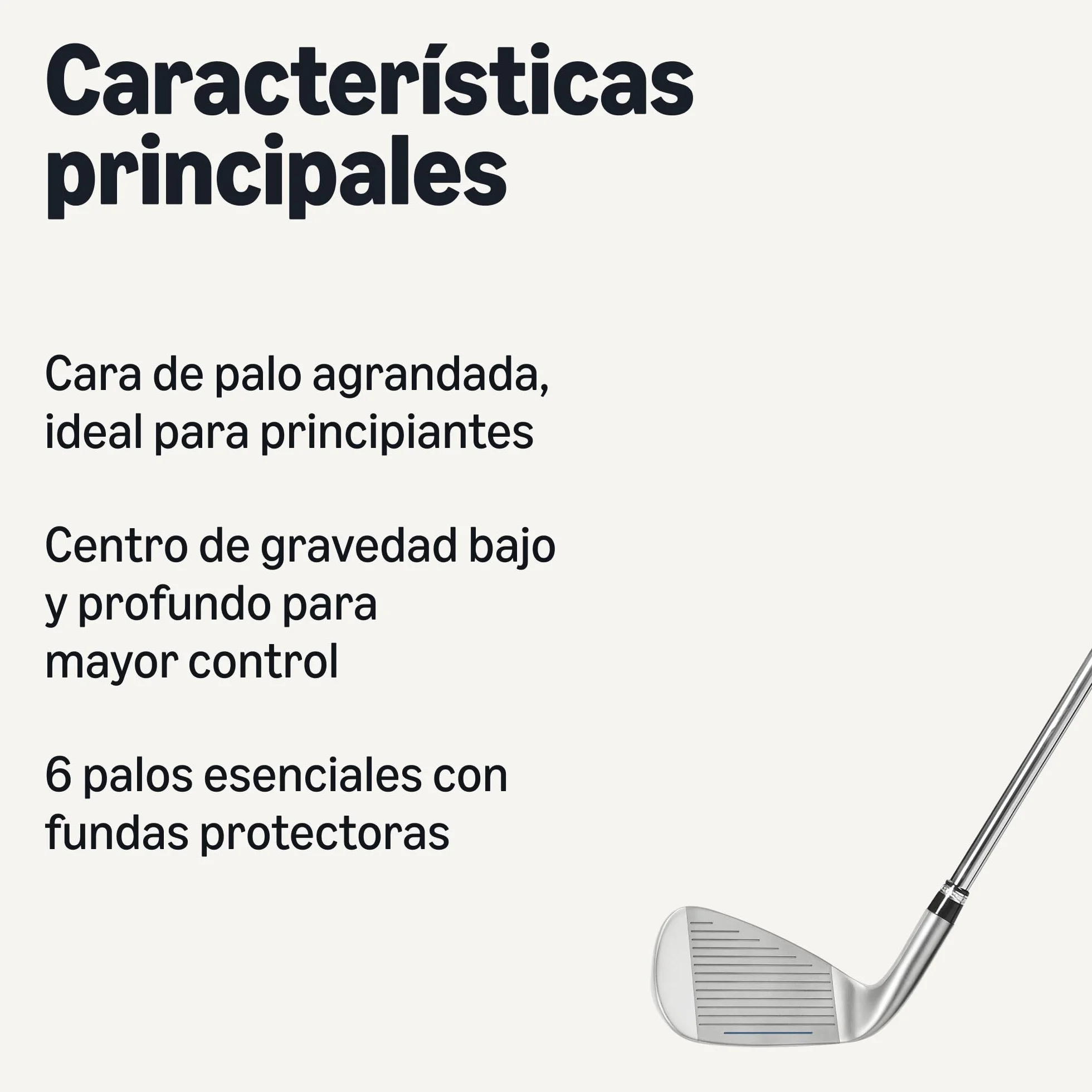 Amazon Basics Juego de Palos de Golf, 6 Piezas, Bolsa de Soporte, Cara Grande, Centro de Gravedad Bajo