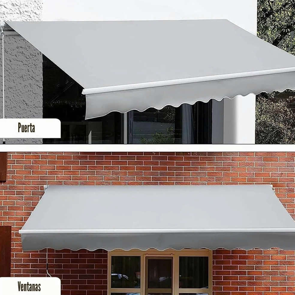 Lona para toldo Exterior, Tela de Repuesto para toldo, Tela Impermeable Ripstop, poliéster 320 g, Estructura no incluida,Camel,(10x8.2ft) 3x2.5m