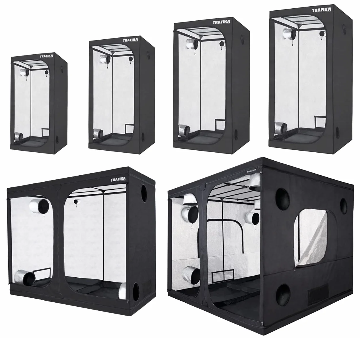 TRAFIKA Armario Cultivo Interior 120x120x200cm / Grow Tent/Grow Box/Armario Cultivo Indoor/Armario Grow Hidropónico/Reflectividad Mylar Premium 97%