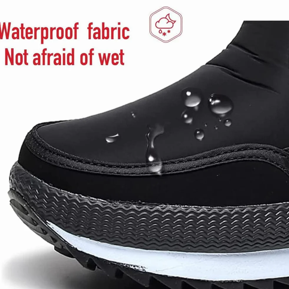 Botas de Nieve Impermeables Aisladas para Mujer con Cremallera