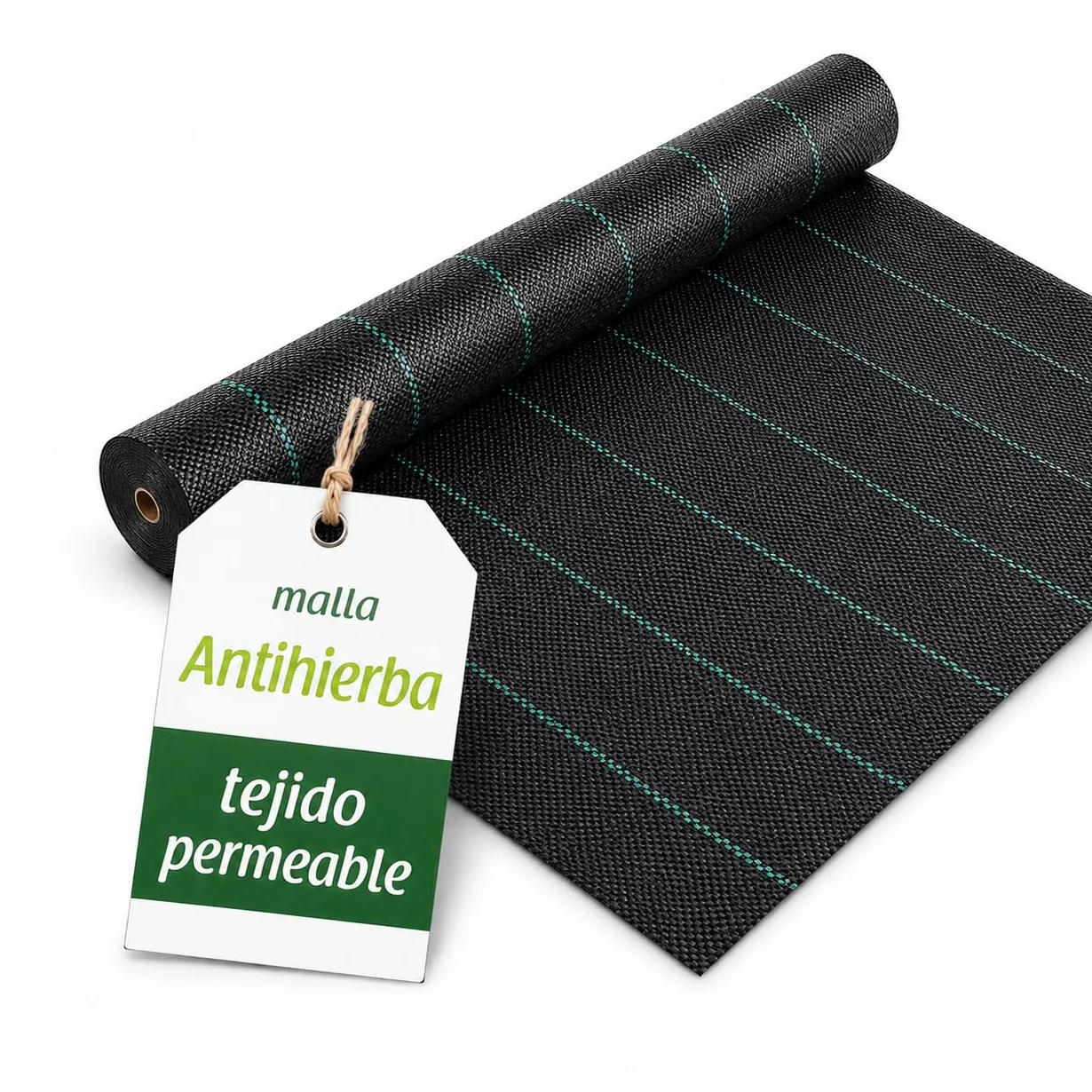 Malla Antihierba 130 Gramos, Rollo 2x100m, Malla Geotextil contra Maleza y Malas Hierbas, para el Huerto, Estable a Rayos UV y Permeable