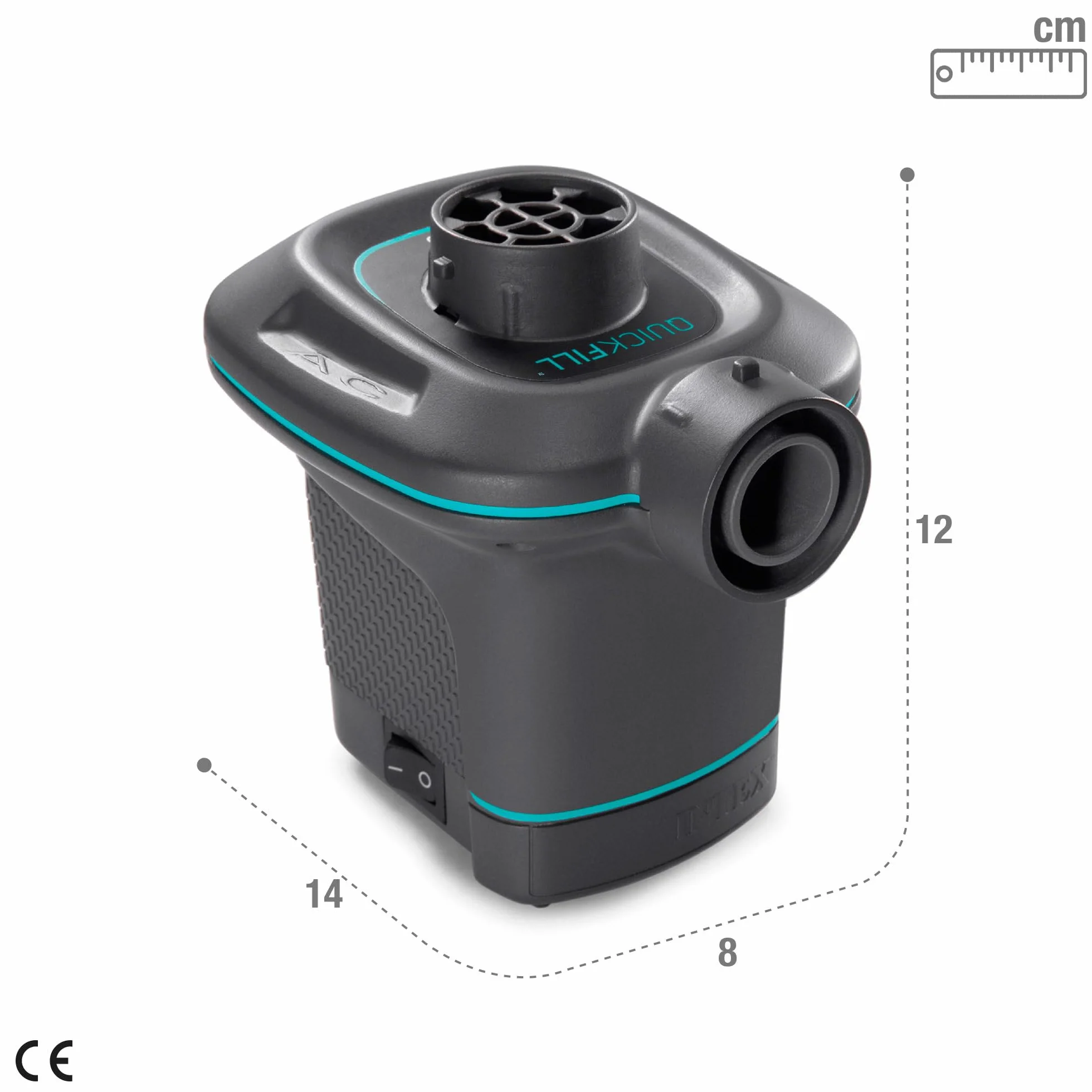 Intex 66640 - Bomba eléctrica invertible con boquillas 220-240V, Color Azul