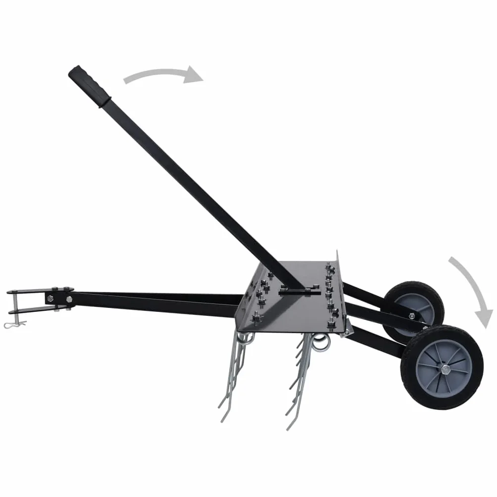 vidaXL Escarificador para Cortacésped Ride-On Raspador de Dientes Removedor de Musgo Malas Hierbas Rastrillo con Operador a Bordo 100 cm