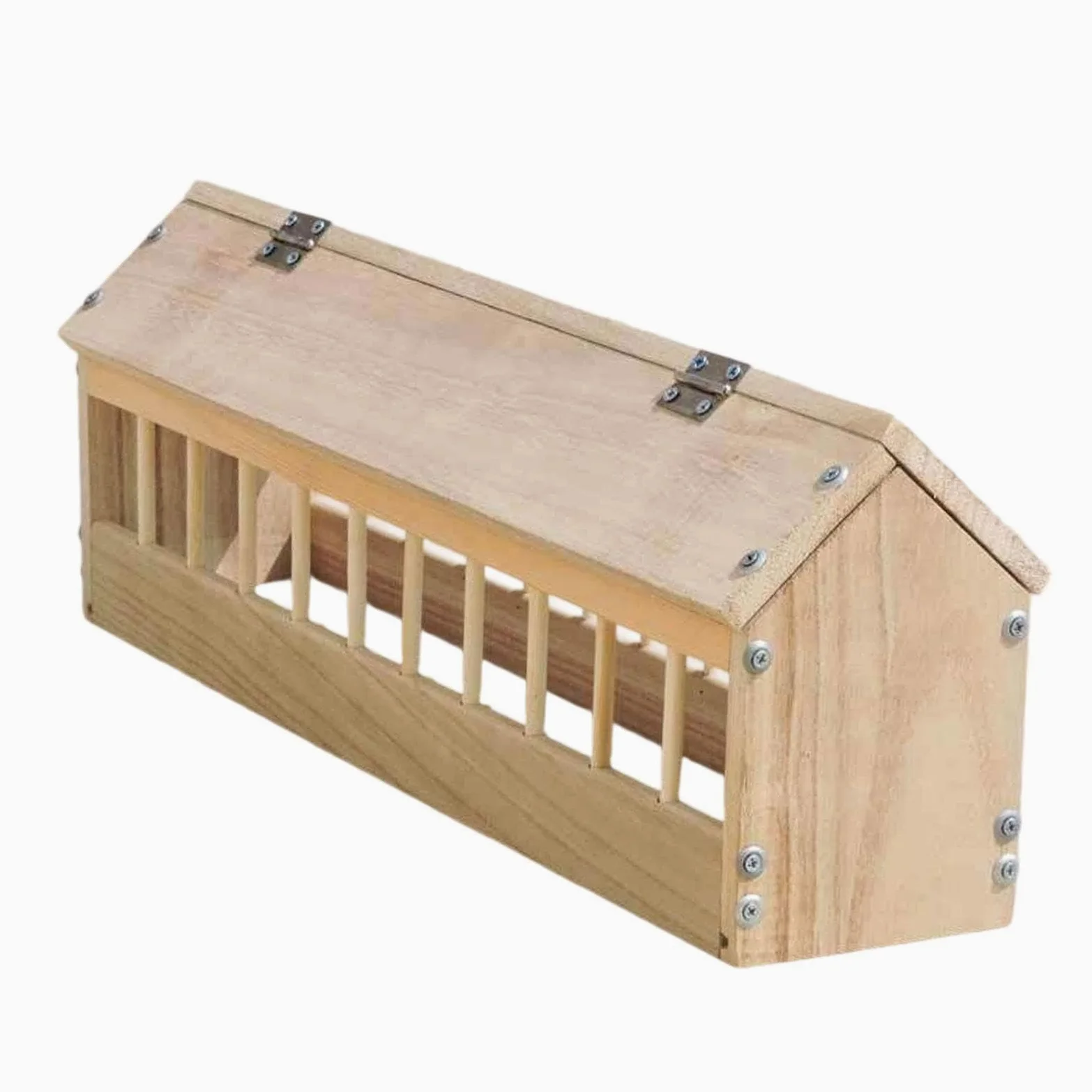 Colcolo Comedero de Madera para Palomas, contenedor dispensador de Comida para Aves, comedero para Palomas, codornices y Granjas, 60cm