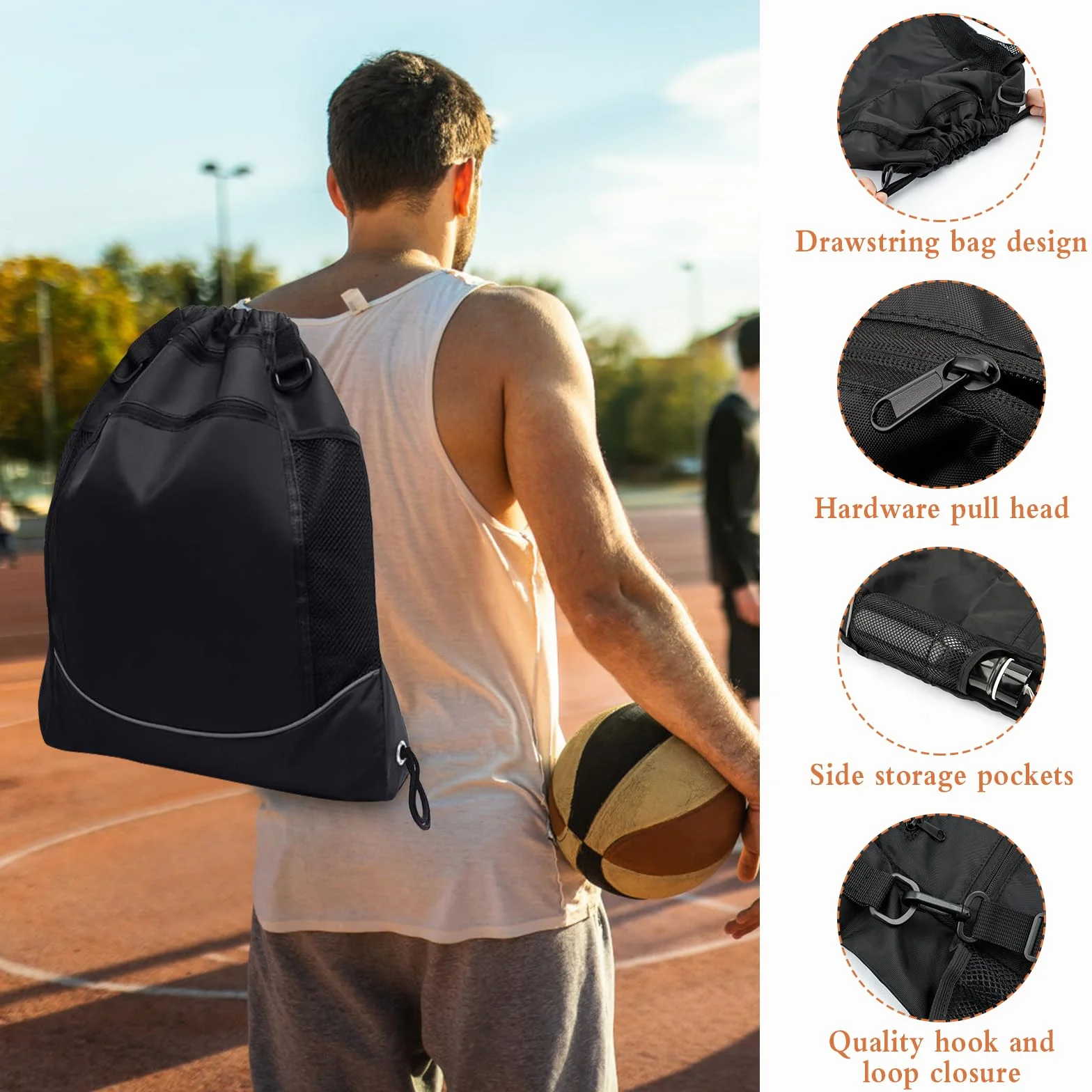 Mochila Baloncesto y Fútbol con Zapatillero para Hombre
